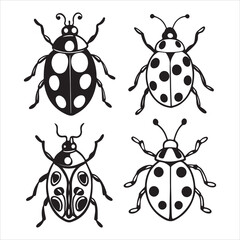 Fototapeta premium A Dainty and Lucky Ladybug, a Beneficial Insect with a Vibrant Red Body and Black Spots, a Timeless Symbol of Good Fortune and Happiness