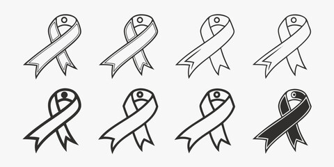 Awareness Ribbon Icons Set