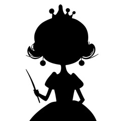 Fashion illustration of a girl's silhouette with a