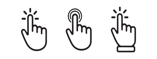 Obraz premium Click, Drag, and Pointer Control Icons