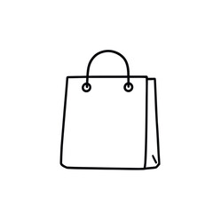 Blank shopping bag icon for retail packaging, ideal for merchandise design