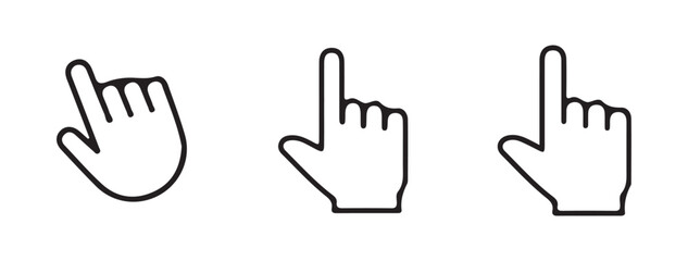 Obraz premium Hand Cursor Mouse Pointer Touch Actions Illustration