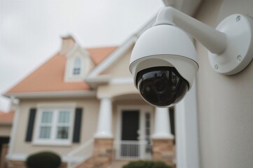 Surveillance camera monitoring a residential property