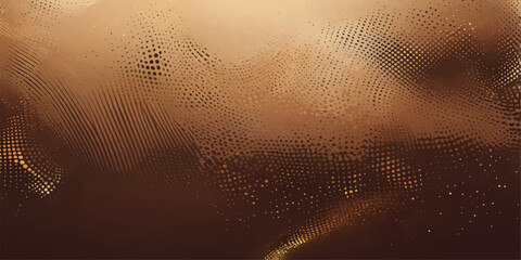 Grunge vector art with a vintage rusty metal texture, gold and orange color digital pattern, and a halftone circle effect for a unique wallpaper design © nur