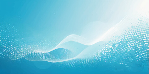 Abstract blue wave background with flowing lines and water design