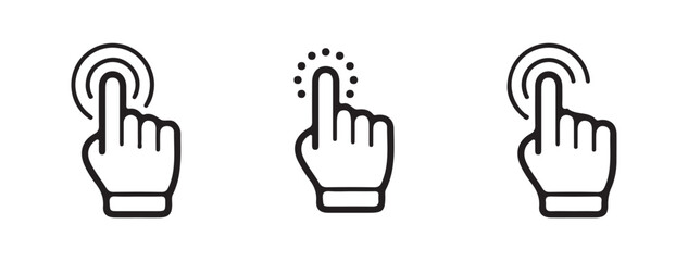 Fototapeta premium Vector Hand and Finger Gesture Collection