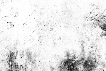 Abstract black and white grunge distressed wall texture isolate on transparent background,Overlay...
