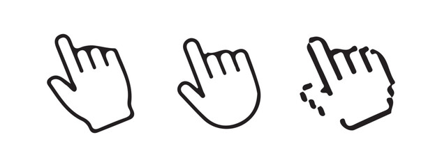 Set of Hand Gesture Icons for UI and Design