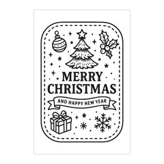 Premium Christmas Label Design Template
