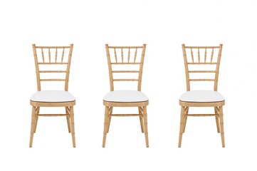 Isolated banquet seating on a white backdrop