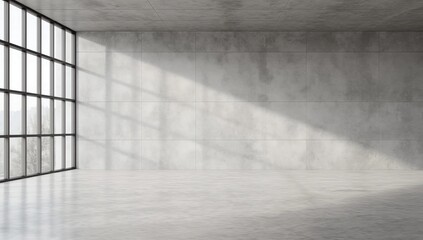 Modern white interior with copyspace