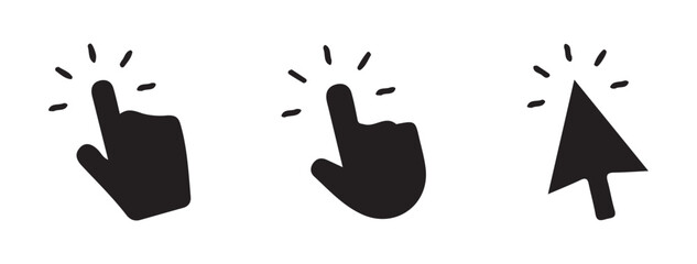 Vector Hand and Touch Screen Pointer Symbols