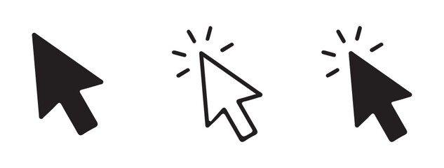 Vector Mouse Pointer Icons for Digital Interfaces  