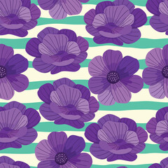Floral seamless pattern with leaves with horizontal abstract line. tropical background	
