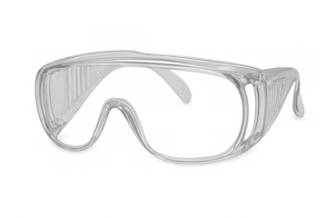 Protective safety glasses isolated on transparent background