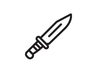Refined Garden Knife Symbol with Elegant Vector Lines
