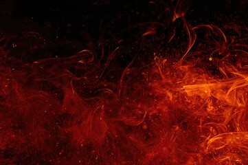 Fototapeta premium Abstract Fire Flames on a Dark Backdrop