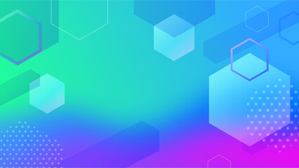 グラデーションと幾何学図形の背景画像
