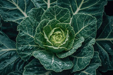Decorative Kale with Blossoming Leaves