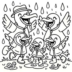 Naklejka premium use family raincoat 1