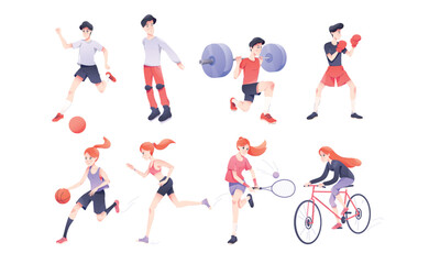 Engaging in Dynamic Sports Activities Featuring a Wide Range of Diverse Athletes Participating