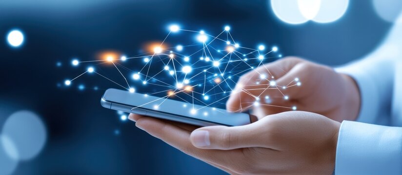 Mobile Phone Network Connection Global Communication