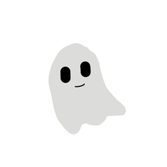 Cute Cartoon Ghost  Halloween illustration