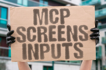 “MCP Screens Inputs” Input sanitization protects against hidden command instruction attacks.
SANITIZE. INPUT. CLEANSE. FILTER. SAFE. INJECTION. HARDEN.