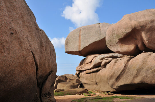Paysage de la c&ocirc;te de granit rose en Bretagne