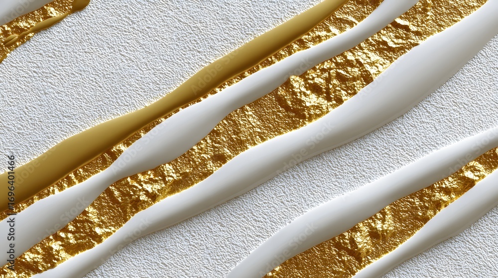 Aufkleber minimalist and sophisticated gold striped abstract pattern with a textured, metallic finish, creatin