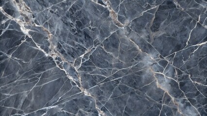 A refined close-up of polished dark gray marble, showcasing elegant white and light gray veining with smooth tonal depth. The luxurious stone texture is highlighted with soft, even lighting, making it