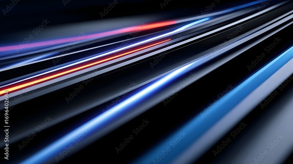 Aufkleber vivid, futuristic abstract background featuring luminous, dynamic motion trails in a spectrum of bri
