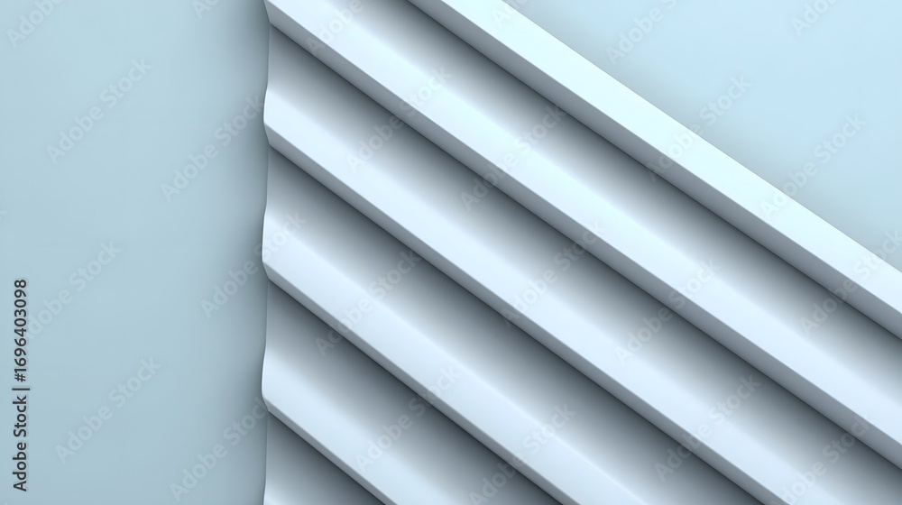 Poster a minimalist, abstract composition featuring a geometric pattern of parallel white lines creating a 