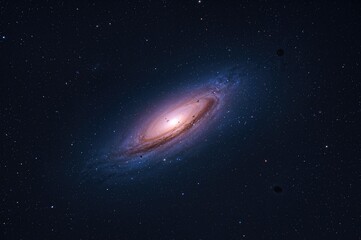 Fototapeta premium Cosmic scene featuring stars and a moonlit sky