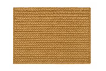 Rectangular woven rug with transparent background adding warmth and coziness