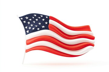Obraz premium American flag waving proudly in the breeze