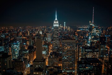 Experience the stunning allure of a nocturnal metropolitan scene in ultra-high-definition 4K, highlighting the lively spirit of a thriving urban environment.