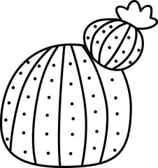 cactus vector illustration, illustration of cactus, succulent, tropical plant. Botanical desert cactus.