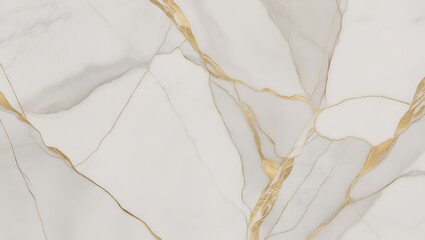 Luxury White Marble Texture with Elegant Gold Veins &ndash; High-Resolution Background