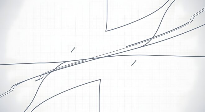 Abstract white background with intersecting lines and shapes.