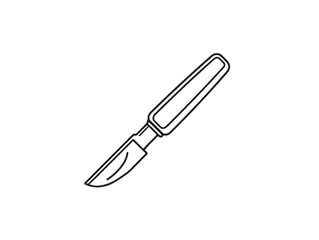 Classic Grafting Knife Illustration in Refined Vector Artwork
