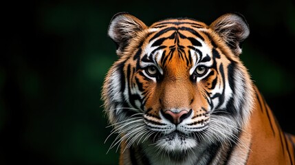 Majestic Tiger Close Up Portrait Showing Striking Details