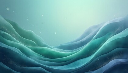 abstract digital art piece with blue and green color scheme