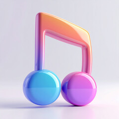 3d minimal music notes. melody icon. 3d illustration.player, sound, tune, song, plastic, audio, multimedia, icon, note, melody, musical, signs, three-dimensional, gold, key, music, art, Generative Ai