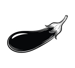 Illustration of an eggplant in brown color