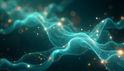 abstract digital art piece with dark blue background