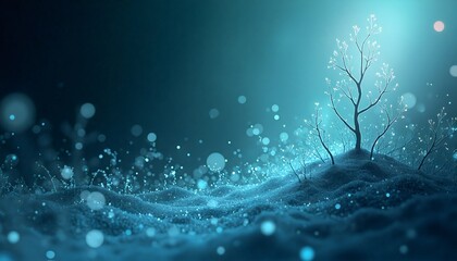 digital illustration of snowy landscape