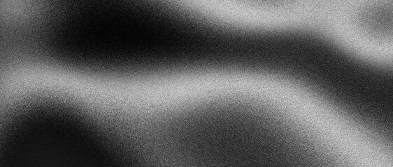 Grainy black and white abstract gradient background, minimal monochrome digital noisy texture art