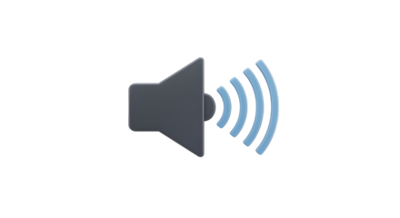 Speaker icon with sound waves isolated PNG with Transparent Background