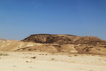 sand in the Arava desert beautiful landscape 